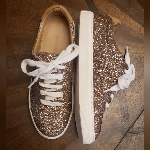 Banana Republic Gold Glitter Shoes s6 - Picture 8 of 12